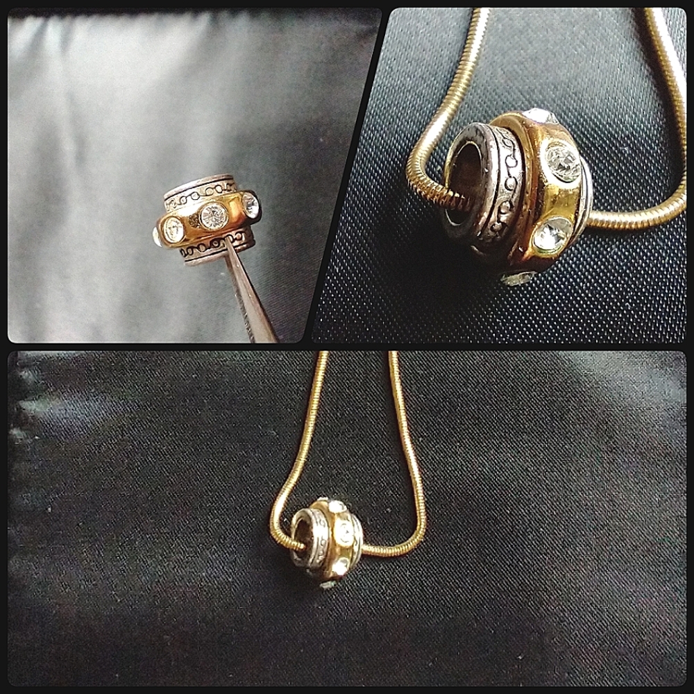 Brighton charm two tone with rhinestone crystal Charm